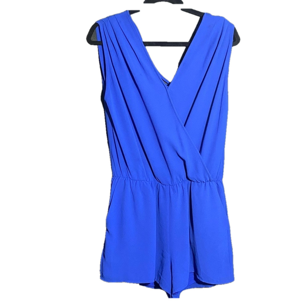 Naked Zebra blue  light weight sexy summer romper jumpsuit size L